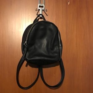 Black Leather small backpack